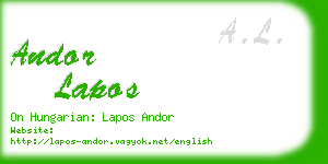 andor lapos business card